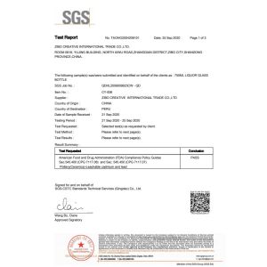 Zibo Creative International Trade Co., Ltd. Certifications