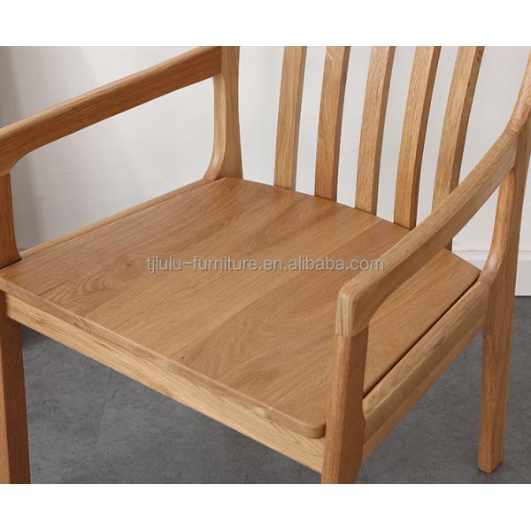 Modern Restaurant Hotel Fabric Wooden Armrest Chair Upholstered Wood Dining Chair with Upholstery in Bulk
