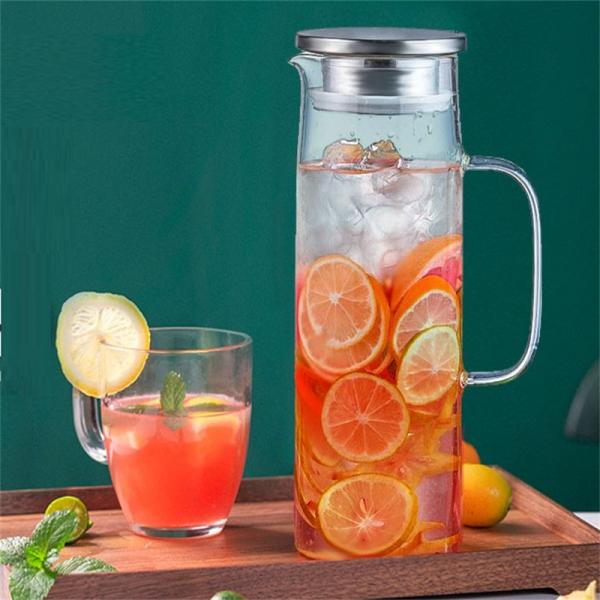 Household Juice Zapper with Thickened High Borosilicate Glass and Stainless Steel Lid