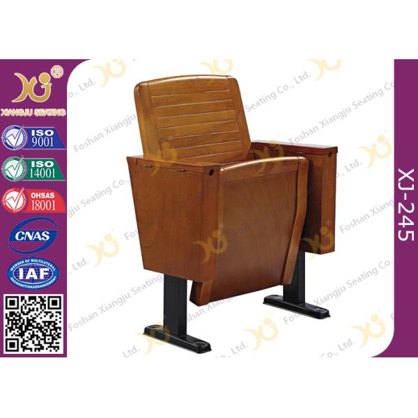 Slim Metal Leg Conference Hall Chairs with Strengthen Standing Foot Wood Seat