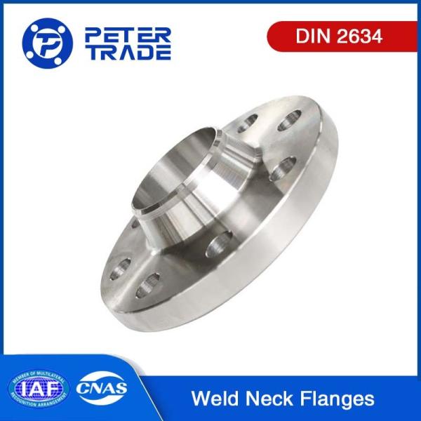 DIN 2634 Flange PN25 ASTM A105 / ASTM A182 F304 / ASTM A694 F52 Weld Neck Raised Face Flanges