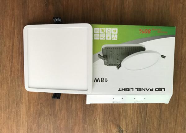 White 18w Led Square Panel Light ,  80ra Embedded Ceiling Lights Saves Energy