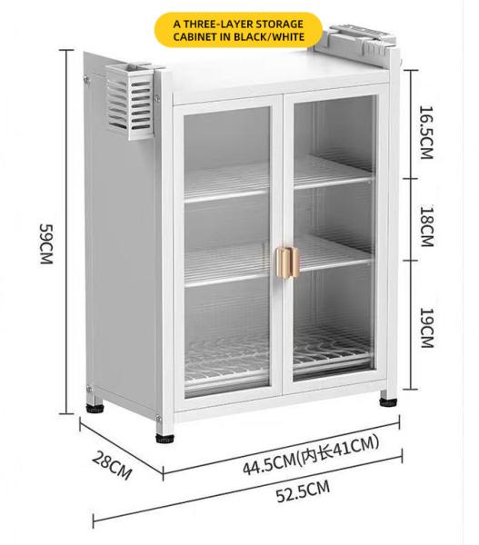 Wholesale exclusive supply: Carbon steel kitchen storage cabinet, easy to clean, 28 cm wide