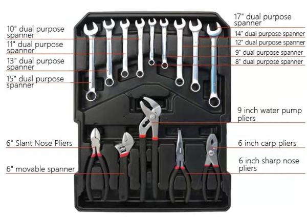 Handheld Auto Repair Tool Set , Car Repair Tools Kit With Trolley Case OEM