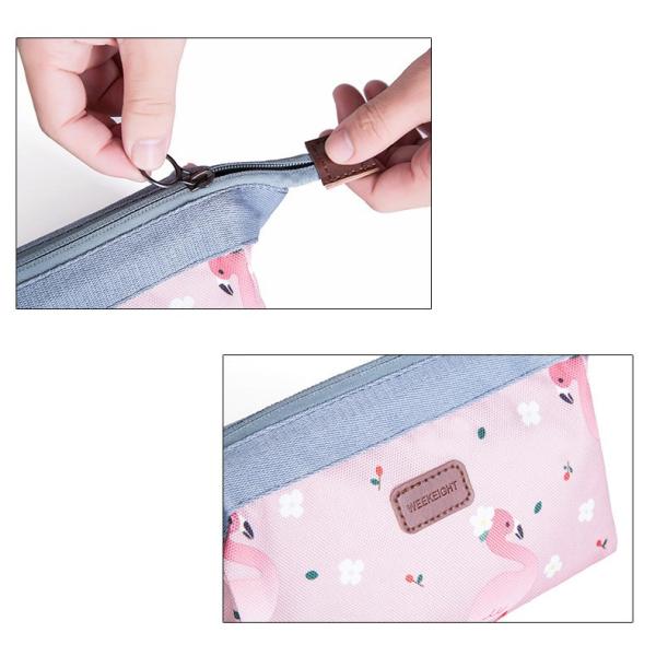 Fashion Hanging Cosmetic Bag With Zipper Toiletry Bag Lady Cute Portable