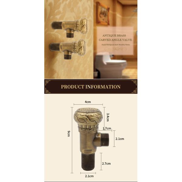 High Quality 1/2 Inch Brass Square Angle Valve Chrome Plated for Kitchen and Bathroom Wash Basin Use