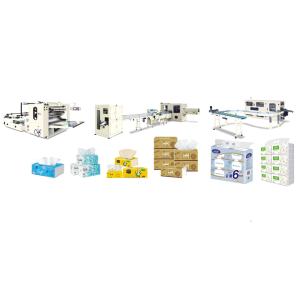 V Máquina de producción de tejido facial plegable 28-32GSM*1ply Jumbo Roll