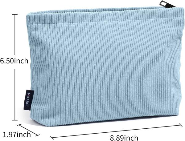 lager capaccity light weight corduroy toiletry bags