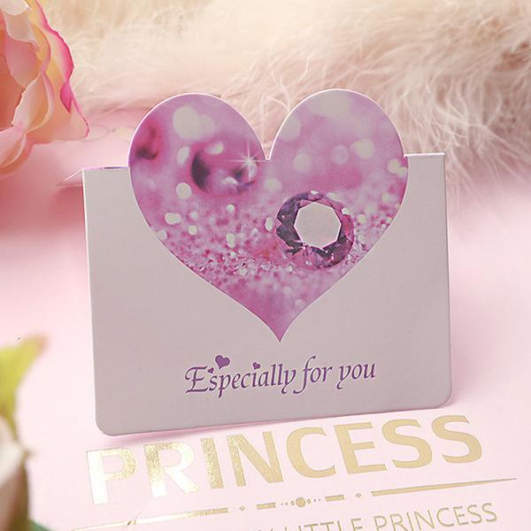 Белый картонный Благодарственный открыток Декорация в форме сердца Подарочная карта