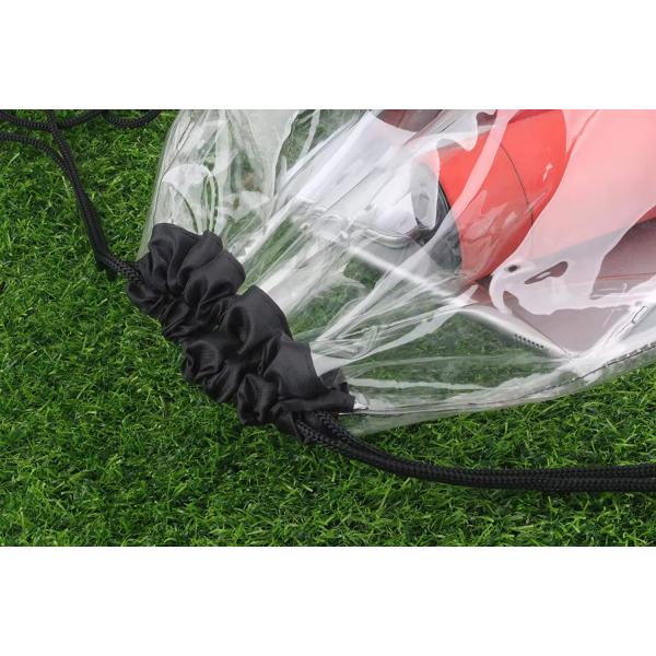 Marketing Waterproof PVC Clear Backpack Drawstring Pouch Bag with Custom Printed Design