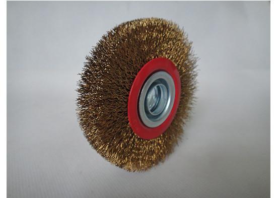 8 inch crimped bench wire wheel brush, 5/8 Arbor,medium face,0.008'' wire,Hawk brand