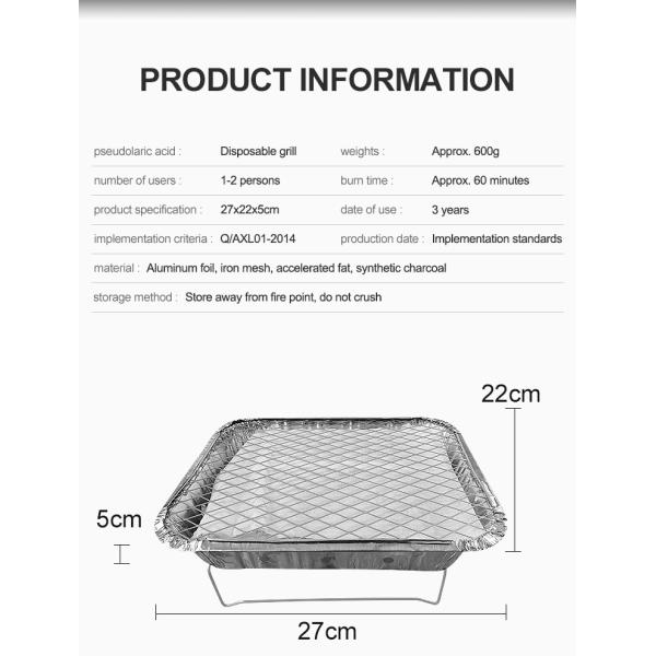 Одноразовая гриль для барбекю сетка одноразовая гриль с бамбуковым углем