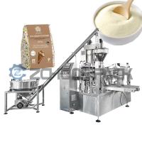 Machine d'emballage en poudre rotative électrique à plusieurs stations Poulet en papier pour épices en poudre de piment pour sacs préfabriqués pour boissons et aliments