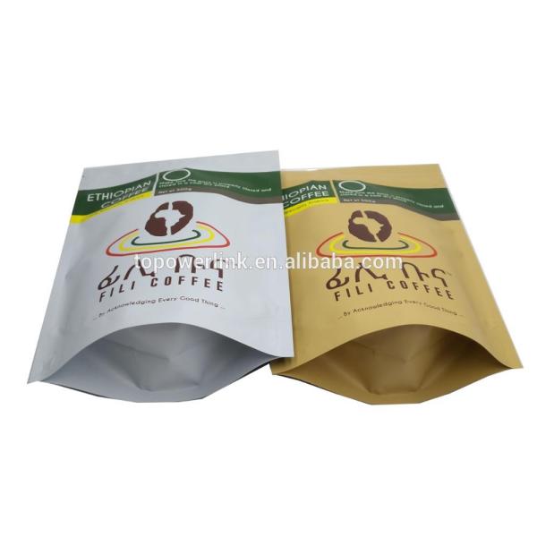 Matte Finish Foil Lined Stand Up Zipper Packaging Bag 500g Coffee Bag