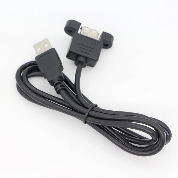 Customization1M 2M Stud Male to Female Panel Mount USB 2.0 Type A Extension Cable with Stud Screw Locking