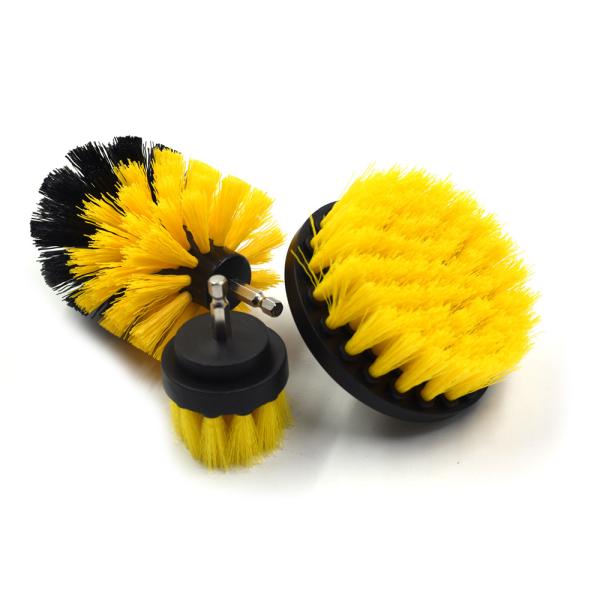 Grout Cordless PP Bristle Drill Brush , Power Drill Scrubber Plastic / Steel Base Brush