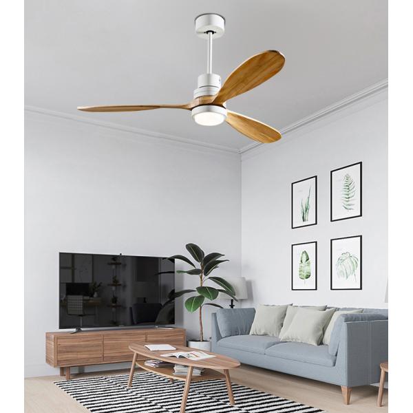 EMC Home Hotel 220v 1320MM Wood Ceiling Fan Light Three speed Customized