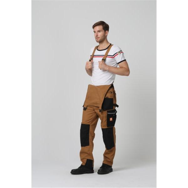 Elasticated Waistband Mens Work Uniforms 320gsm Bib Work Pants