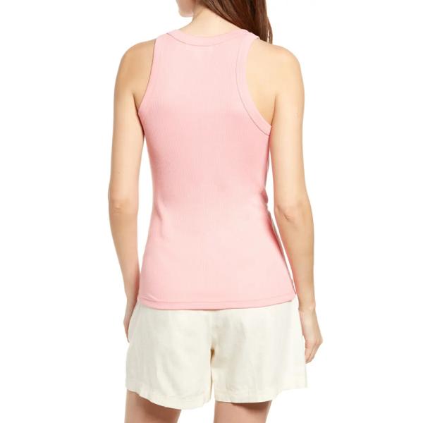 High Quality Fashionable Pink Women Blank Tank Top Sports Wear Clothing for Ladies