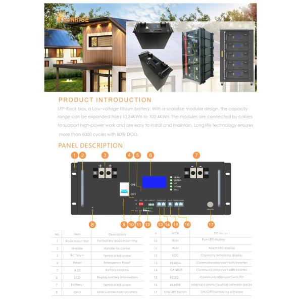 Home Appliances 10Kwh 100Ah Stack Installation Mode Solar System Storage Lithium Battery