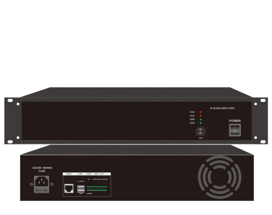 MP3 400W 650W Bluetooth IP Amplifier Connected With Speaker