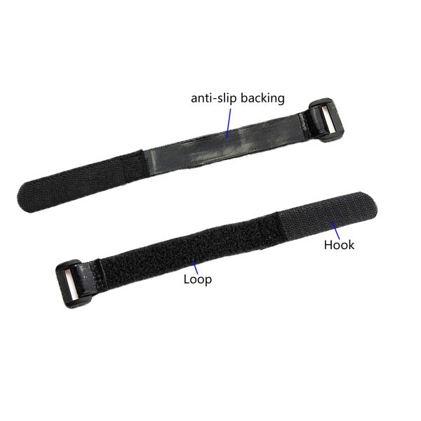 DANSKY Self-Binding Adjustable Black Carbon Battery Straps Hook Loop Lipo Strap FPV Drones Long Range RC Frame Kit Accessory