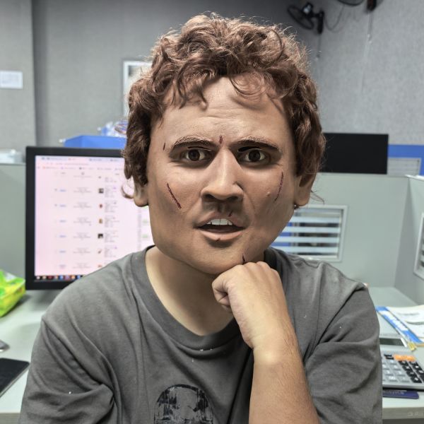 Lifelike Silicone Human Mask for Professional Costume and Theatrical Events One Size Fit Most