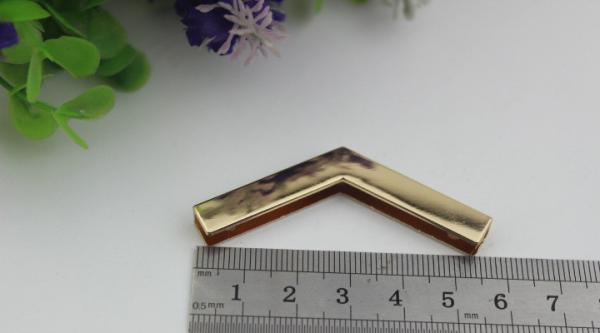 Fancy simple design light gold metal accessory handbag decorative corner protectors