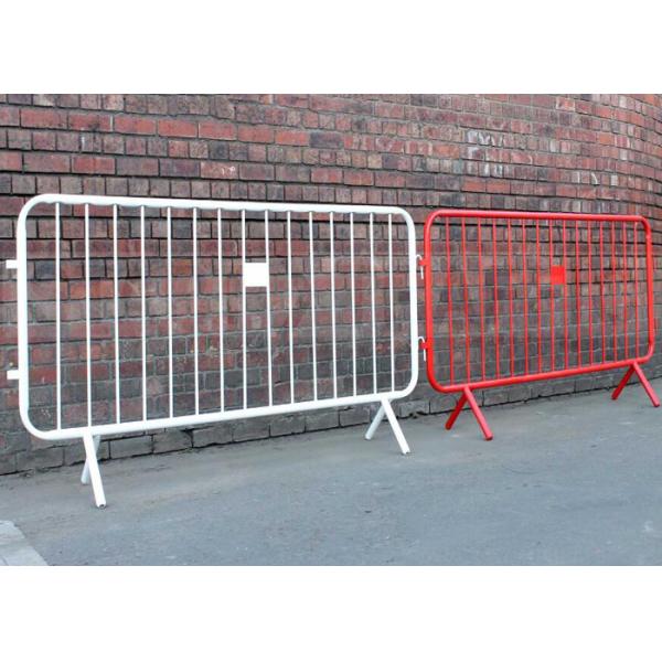 ISO Steel Road Barrier Metal Traffic Barrier 1.1 X 2.2Meter With Fix Foot 40MM Pipe