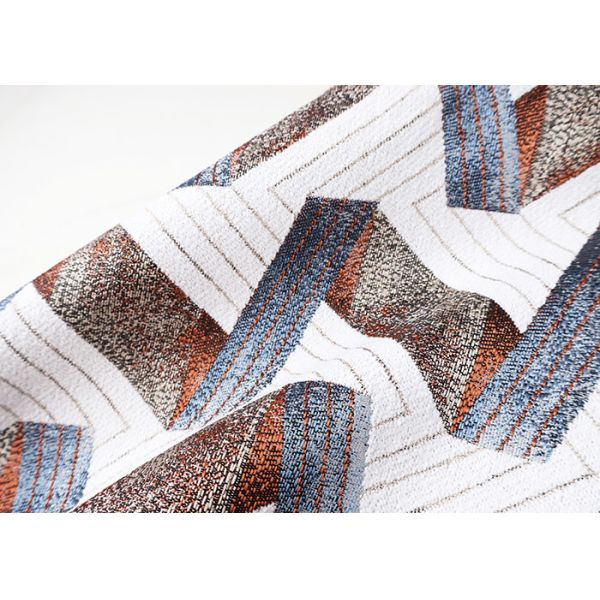 100% Polyester Modern Zigzag Geometric Jacquard Fabric for home textile