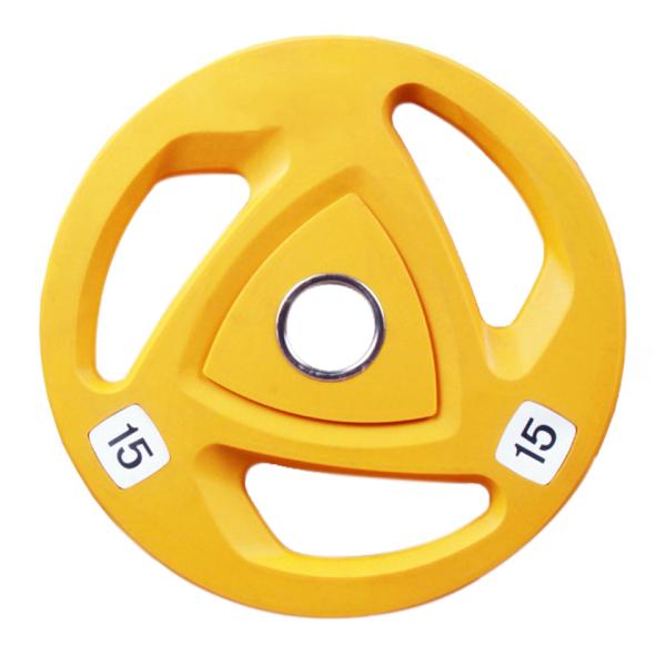 Wholesale Tri-grip Rubber Coated Cast Iron Grip Weight Plates