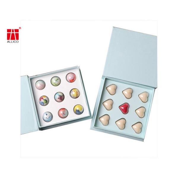 Custom Logo Print Paper Packaging Rigid Magnetic Gift Box With Ribbon