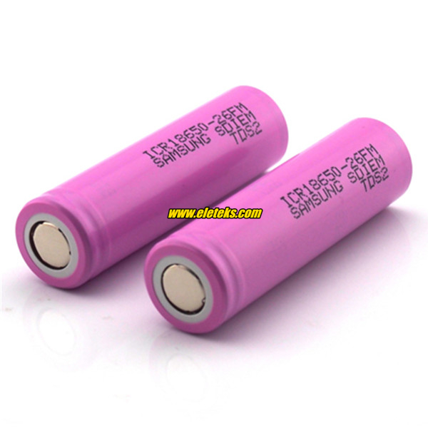 Samsung ICR18650-26FM 18650 2600mAh 3.7V lithium-ion rechargeable battery cell original made in Malaysia