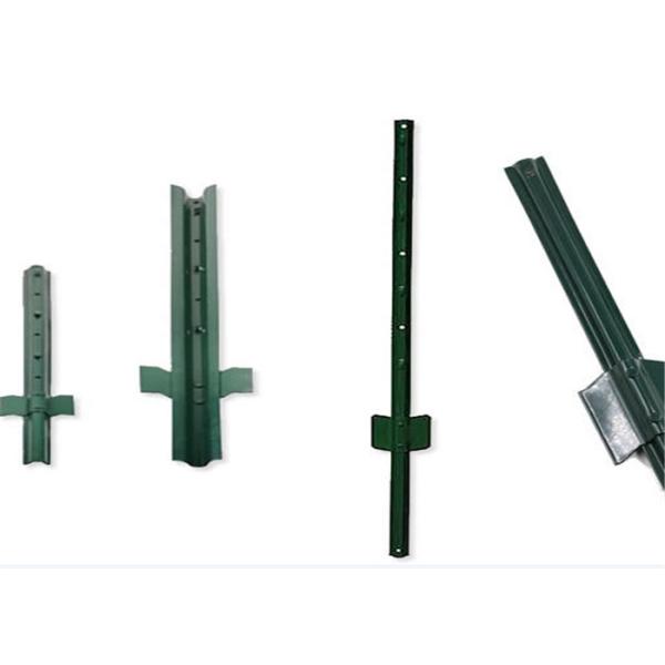 1.5mm Thickness Garden U Type Fence Post Green 8ft Length