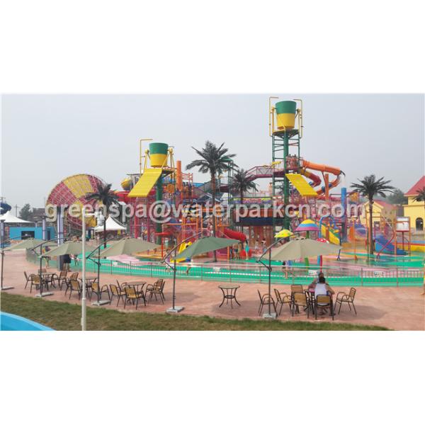 Customized Logo Commercial Spiral Water Slide High Speed For Water Entertainment