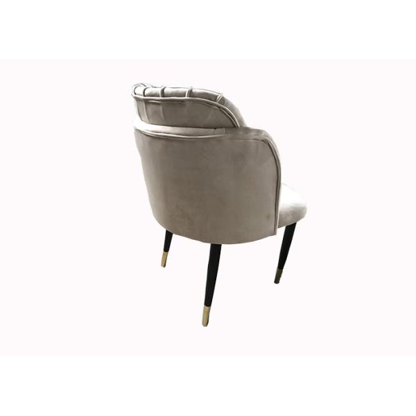 53cm Flannel Wrought Iron Upholstered Dining Chairs