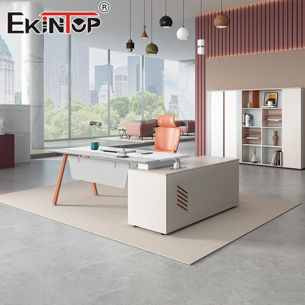 Современная офисная мебель Стол в форме L Исполнительный офисный стол Деревянный стол акация