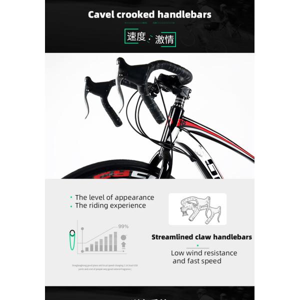 Adult Road Bike Carbon Frame Road Bicycle with 700*25C Tire and MicroNEW System