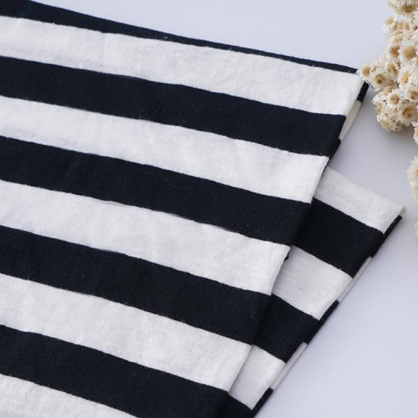 Устойчивое поглощение влаги Модная полосатая хлопковая ткань для повседневного ношения