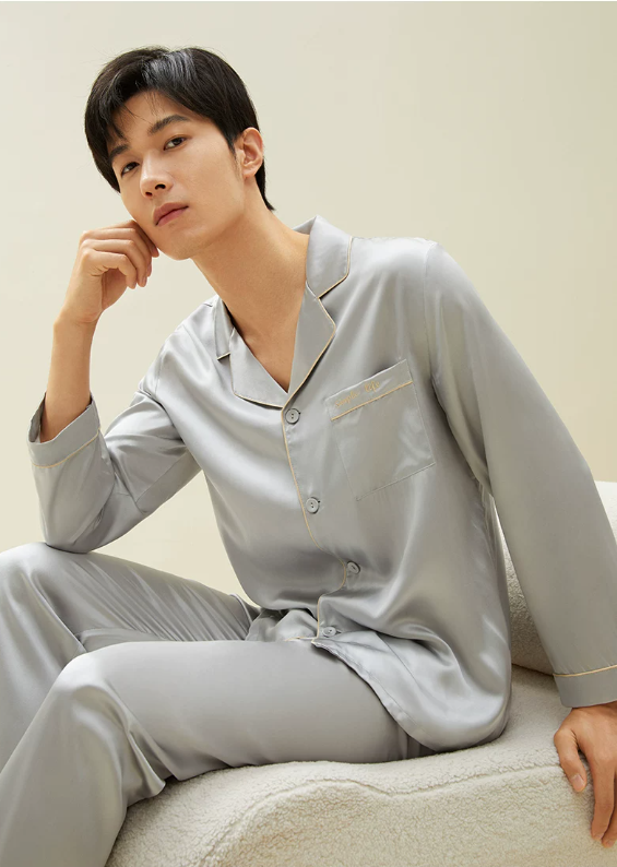 100% Mulberry Silk Pajama Set for Women - Breathable & Moisture-Wicking with Relaxed Loose Fit