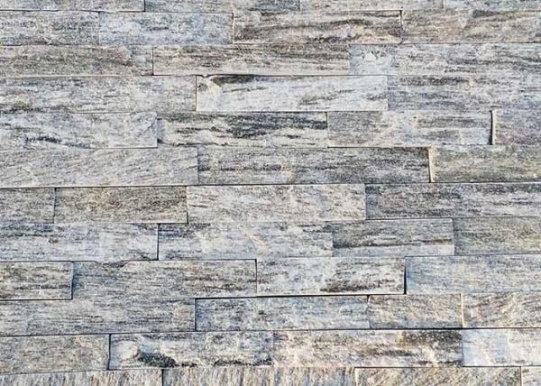 Grey Cultured Ledge Quartzite Stone Veneer For Exterior And Interior Wall