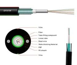 216 Core Outdoor Rated Fiber Optic Cable Single Mode Armored OM3 Fiber Optic Cable GYTS