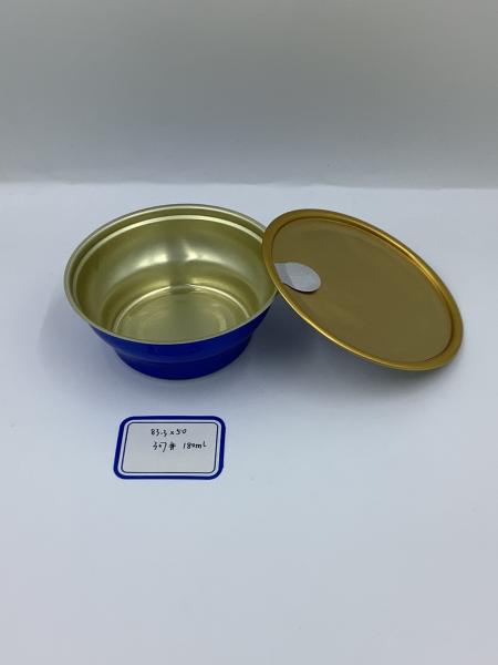 180ml Two Piece Aluminum Foil Bowl 83.3mm×50mm Corrosion Proof Temperature Resistance
