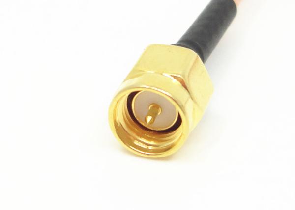 Homem dos conjuntos de cabo SMA de RG316 RF MMCX ao conector masculino do ângulo direito