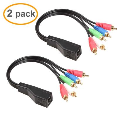RCA To RJ45 Custom Wire Assemblies With Stereo Audio Cat5 Cat6 Extender