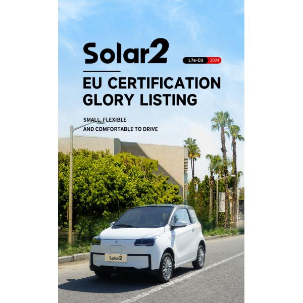 Blaval Solar 2 Mini Electric Car L7e Certified Energy Vehicle with 2020mm Wheelbase and Solar Power Charged Deposit