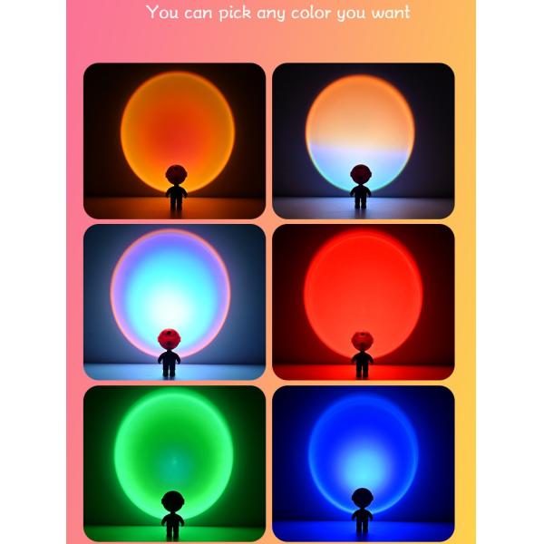 Свет проекции робота космоса Nightlight предпосылки фото света атмосферы света захода солнца астронавта