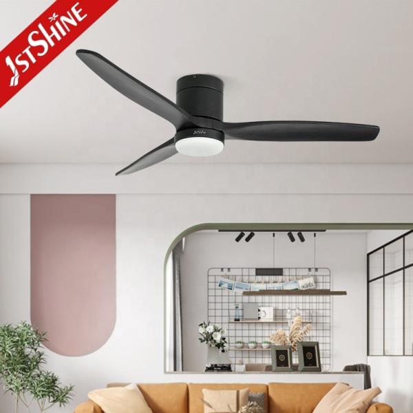 52 polegadas de lâmina de madeira LED iluminação ventilador de teto com controle remoto estilo interruptor