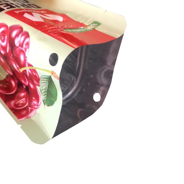 Stand up gold zip lock bags stand up snack packaging