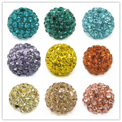 Colorful Rhinestone Shamballa Crystal Pave Beads,Crystal Beads Jewelry 6-16mm